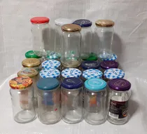Comprar Lote De 46 Frascos De Vidrio C\u002Ftapa Mermelada Y Otros