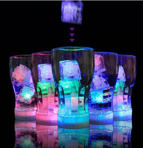550 Cubos Hielos Luz Led Sumergibles Cambio Color Automático