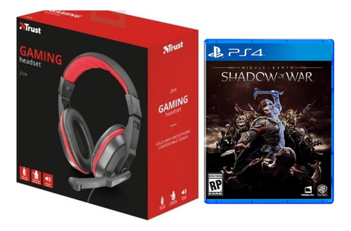 Pack Middle Earth Shadow Of War Ps4 Fisico Mas Audifonos