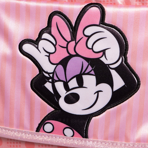 Mochila Minnie Mouse Original Ruz Primaria Con Ruedas Rosa Liso