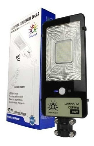 Lampara Solar Suburbana 40w 80 Leds Sensor De Luz Movimiento