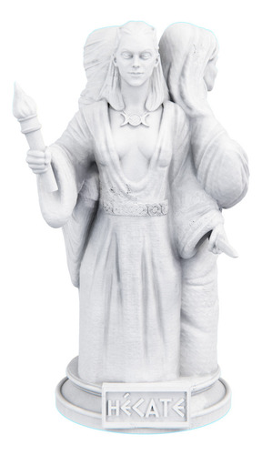 Estátua Hecate Deusa Tríplice Grega Bruxaria Divino Feminino Cor Cor Mármore