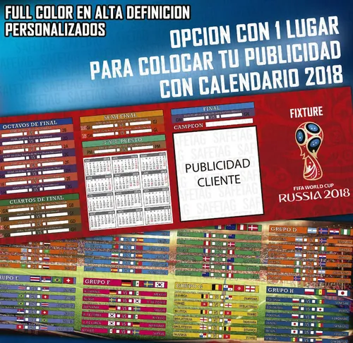 Fixture Mundial Qatar 2022 + Calendario + Publicidad X 120