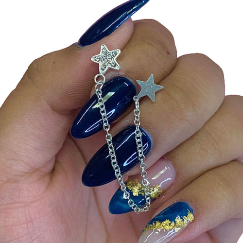 Aros Estrellas Con Cadena Ideal Regalo Mujer Nena Ac 141