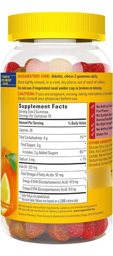 Aceite De Pescado Con Omega 3 Nature Made 150 Gomitas