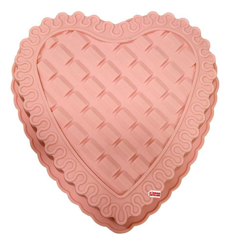 Molde Mini Torta Corazón 13 Cm Silicona Textura - Cc