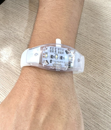 120 Unid. Pulseiras Led Personalizada Ativa Com Musica