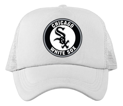 Gorra Blanca Chicago Sox Beis Malla Trucker Unisex Unitalla