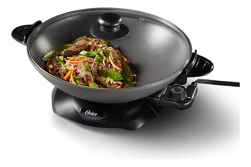 Oster 2124087 Diamondforce Wok Electrico, 4.7 Cuartos, Negro