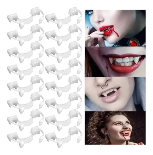 16 Pares De Dentes, Dentaduras, Presas, Fantasias De Vampiro