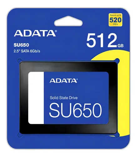 Disco Estado Sólido Ssd Adata Su650 512gb 2.5 Sata Nand 3d