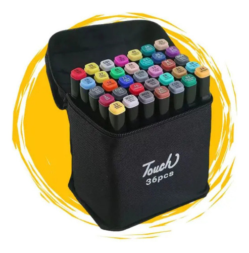 Kit Livro Colorir Urso Bob (azul) Capa Dura + 36 Canetas Touch Ponta Dupla
