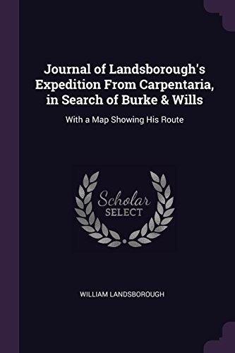 Journal Of Landsboroughs Expedition From Carpentaria, In Sea