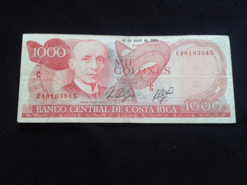 Billete Costa Rica 1000 Colones 1999