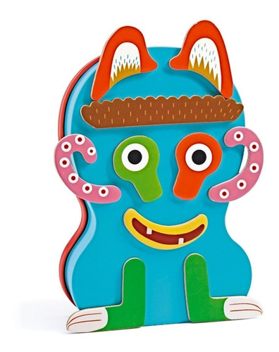 Crea Monstruos Juego Magnético Piezas De Madera 3+ Djeco