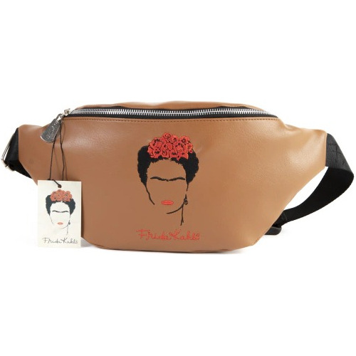 Riñonera Frida Kahlo Original Pu Embroidery Cara Suela 2331