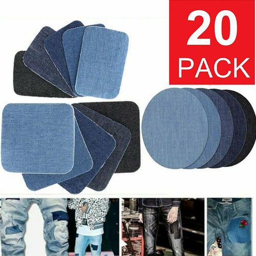 Parches Termoadhesivos Jean Patches Denim Repair, 20 Unidade