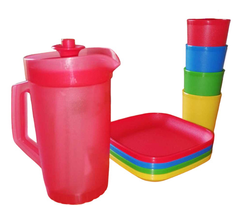 Juego De Te Tuuppeer Plato Vaso Comidita Juguete Didáctico