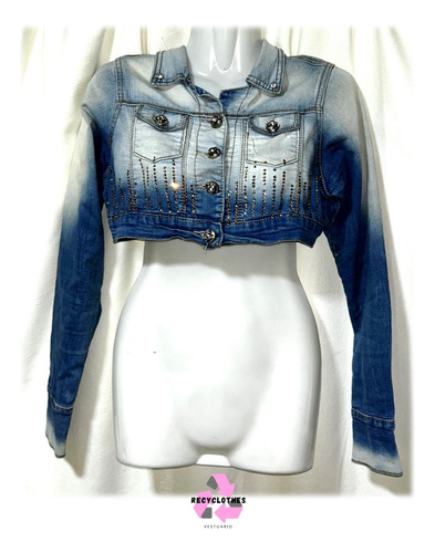 Chaqueta Jeans Con Brillo Talla 6