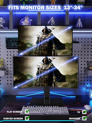 Soporte Para Monitor Dualpantalla Vertical Apilable, Elevado
