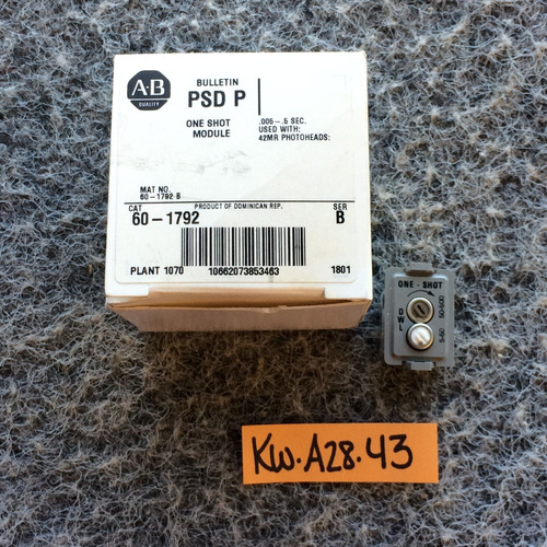 Allen Bradley 60-1792 One Shot Module Series B Nos - New O