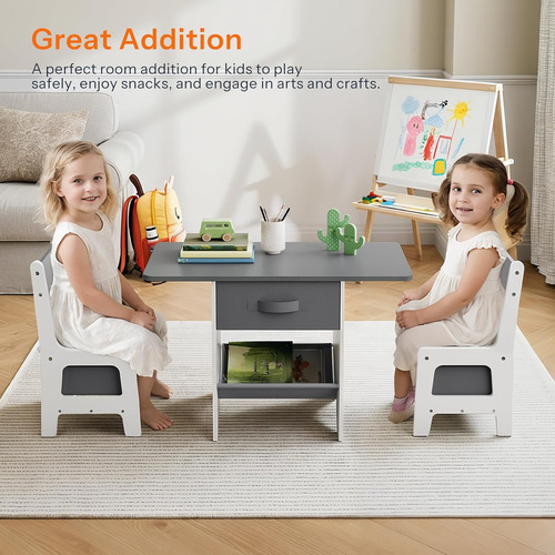 Hoobro Juego De Mesa Y Silla Para Niños Pequeños, Juego De M