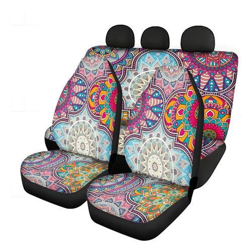 Completo 4 Funda Asiento Automovil Patron Flor India