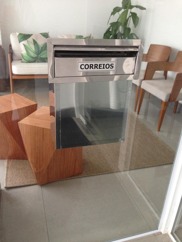 Caixa De Correio Inox Modelo L Para Vidro Valeinox