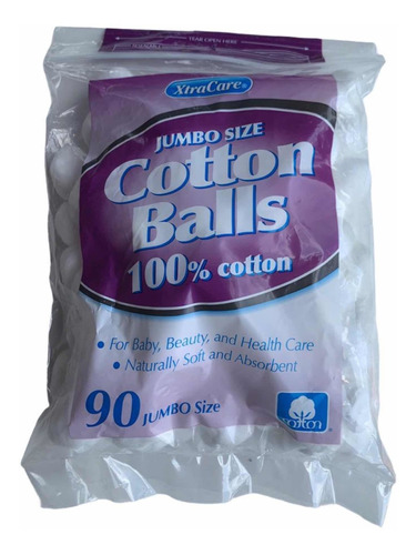 Algodón Xtra Care 100 % 90 Motas De Cotton Jumbo Size 