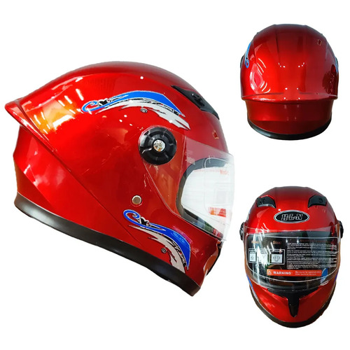 Casco Niño Niña Infantil Moto Bici Scooter Alessia Ajustable Rojo