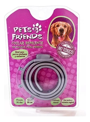 Collar Repelente De Pulgas Perros Pets Friends(no Toxico).