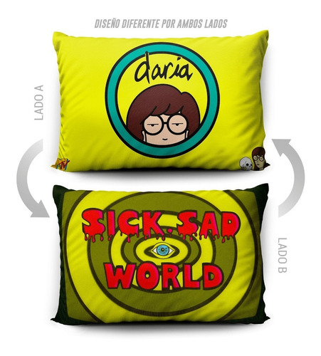 Imagen 5 de 5 de Funda De Almohada Daria 70x45cm Doble Estampado Vudú Love