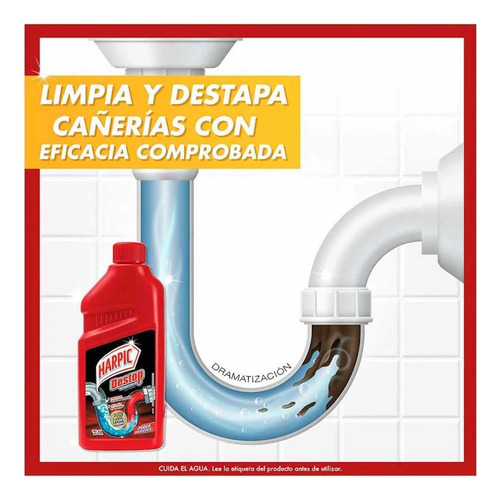 Limpiador Destapacaños Harpic Destop 1 L