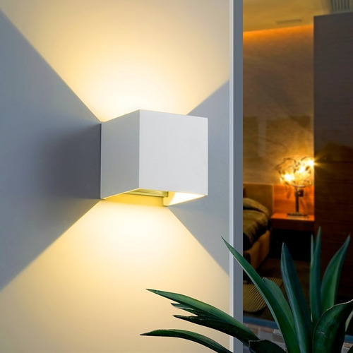 Gosun® Lámpara De Pared Led 12w Impermeable Foco Flotante Estructura Blanco - Blanco Cálido