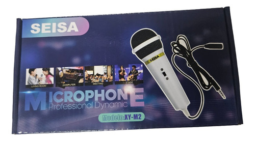 Micrófono Dinámico Karaoke Alámbrico Negro