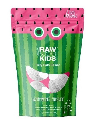 Raw Sugar Kids Bombas De Baño Watermelon Lemonade 272 Gr