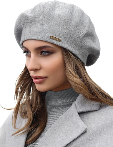 Boina Para Mujer Braxton Hats, Talla Única, Gris Claro