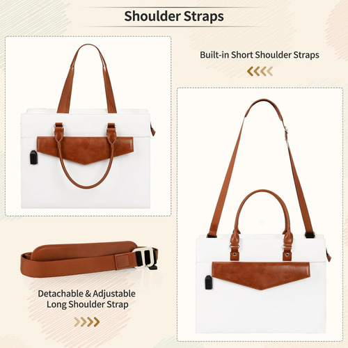 Bolsa De Mano Para Computadora Portátil Para Mujer, Bolsa Pa