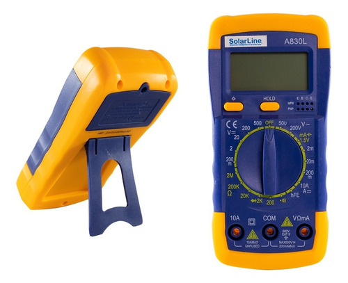 Multi Voltimetro Tester Con Juego Puntas Y Bateria A830l