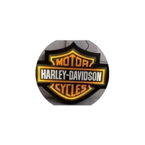 Placa Luminoso Decorativa De Parede  - Harley Davidson 44x35