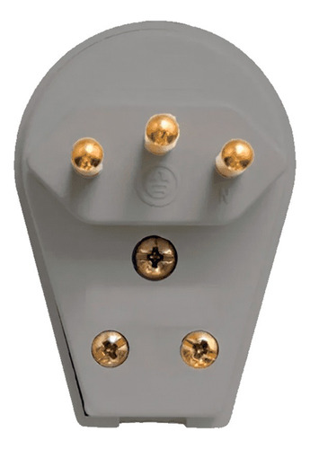 Plug Macho 10a 2 Pino + Terra Prensa Cabo Gigante Ilumi