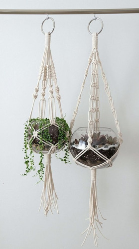 Setx2 Colgante Para Plantas Macetas Percha Boho Macramé H004