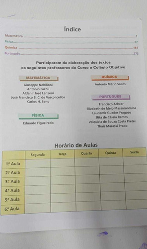 Kit 3 Cadernos Objetivo Ensino Médio 1a Serie Caderno 1eh Caderno 4hb E Caderno 3 Revisão Bimestral (Usado)
