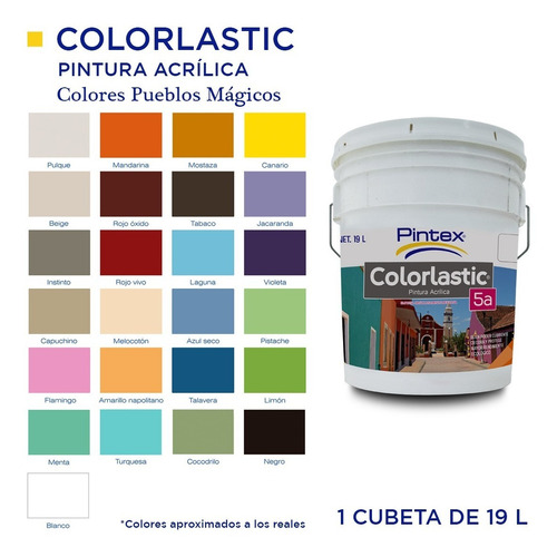 Pintura Colorlastic 5 Años Pintex 19 Litros Int/ext