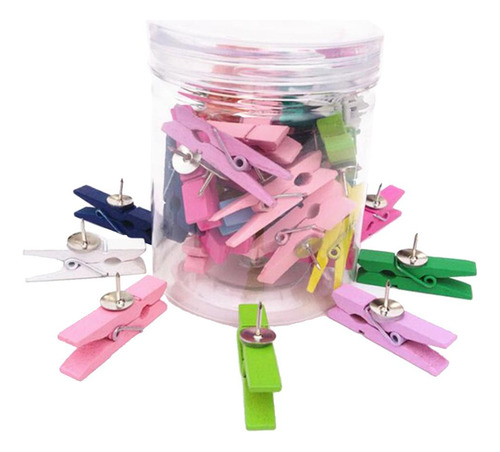 Pinzas De Madera De Colores 100x Para Ropa Con Pinzas Para
