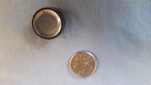 Botao Knobs Radio Antigo 5 Peças Cor Preto Detalhe Plateado Preto