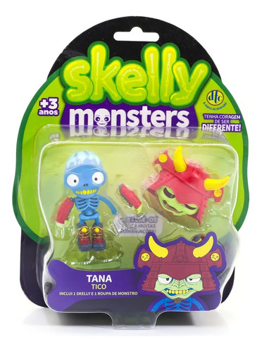 Brinquedo Skelly Monsters Figura Tana Tico Dtc 5041