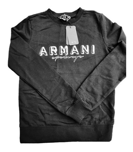 Poleron Armani Xs Exchange Unisex Negro 100% Original | Cuotas sin interés