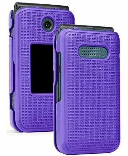 Case Para Cingular Flip 4 Textura Cuadriculada Color Purpura