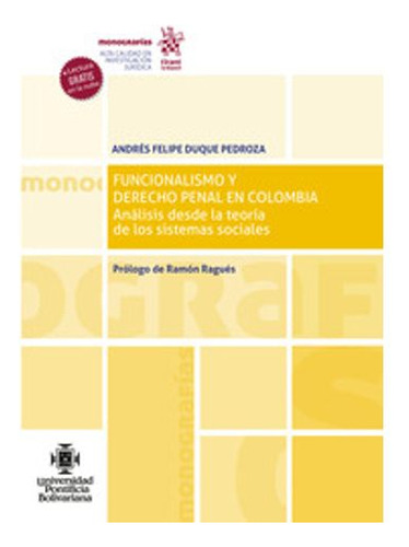 Libro Funcionalismo Y Derecho Penal En Colombia